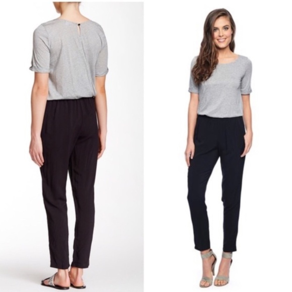 Splendid Jumpsuit Gray top Black Straight Leg XS
